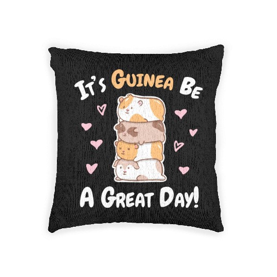 Guinea Pig Guinea Be A Great Day Woven Pillows