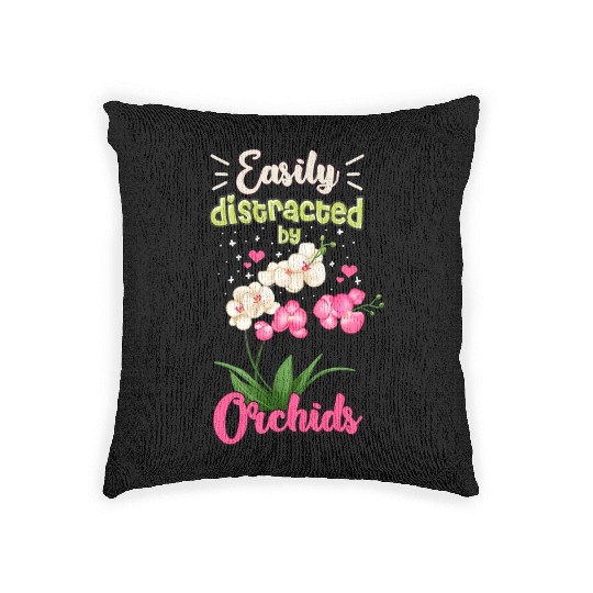 Orchid Flower Lover Art Woven Pillows