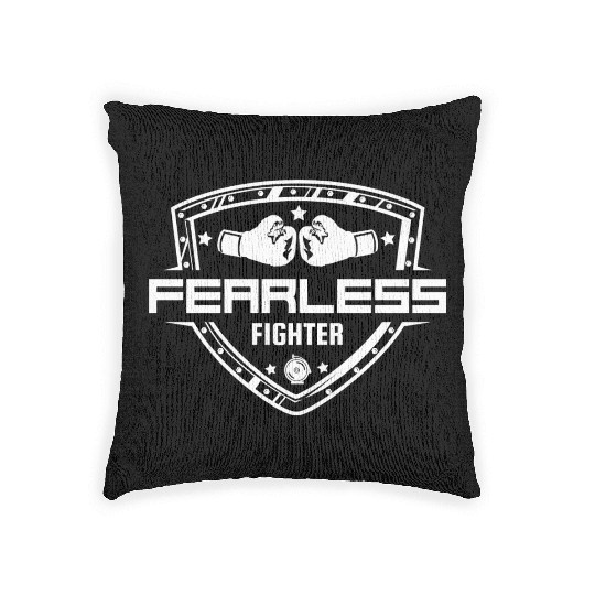 Fearless Fighter | Boxing Gloves Sports Player Woven Pillows