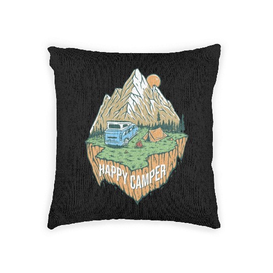 Happy Camper Explore The Nature Woven Pillows