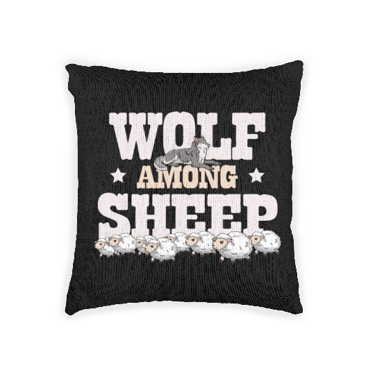 Wolf Among Sheep Wolves Animal Werewolf Wolf Lover Woven Pillows