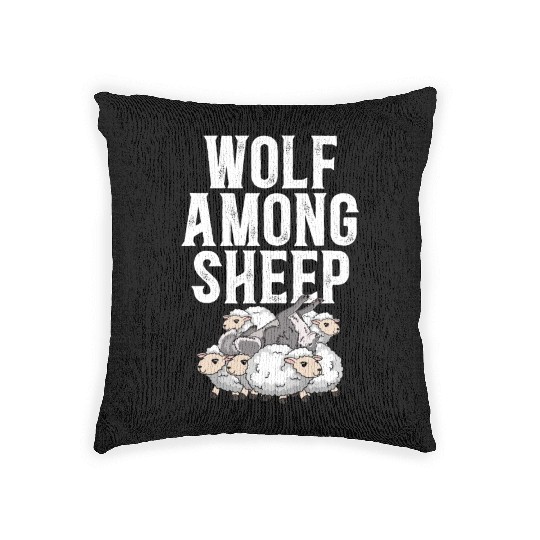 Wolf Among Sheep Wolves Animal Werewolf Wolf Lover Woven Pillows