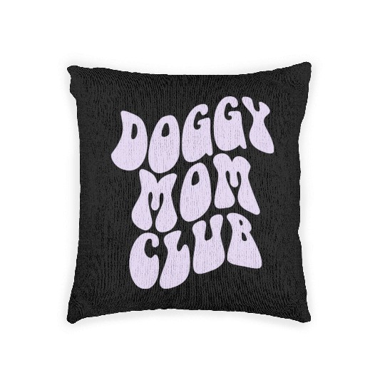 Dog Moms Club retro Pet Lover Woven Pillows