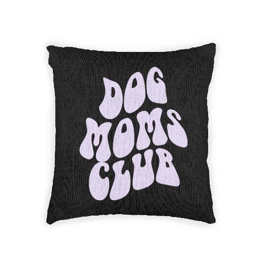 Dog Moms Club retro Pet Lover Woven Pillows