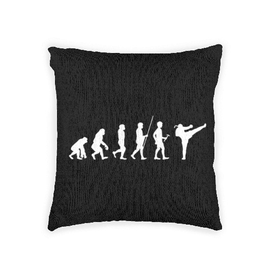 Mixed Martial Arts Human Evolution MMA Muay Thai Woven Pillows