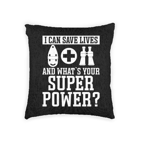 Lifeguard i can save lives swimming pool guard Woven Pillows