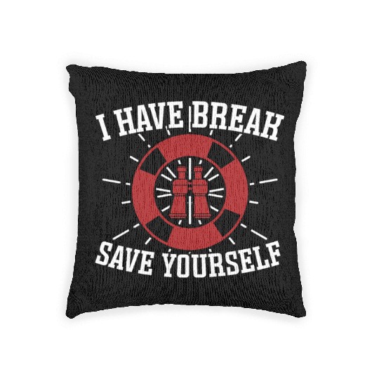 Lifeguard save yourself swimming pool guard Woven Pillows