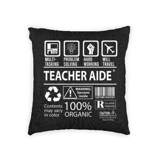Teacher Aide Woven Pillows - Multitasking Job Gift Item