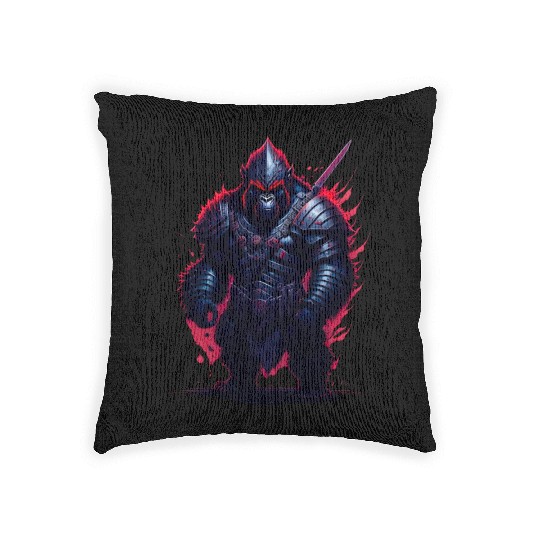 Amazing gorilla warrior Woven Pillows