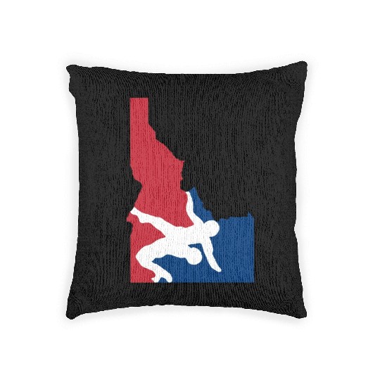 Idaho Wrestling (USA Colors) Woven Pillows