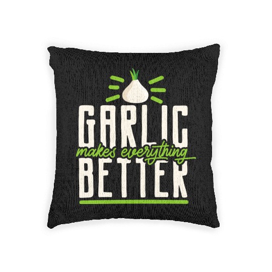 Garlic Garlic Cloves Garlic Lover Cooking Woven Pillows