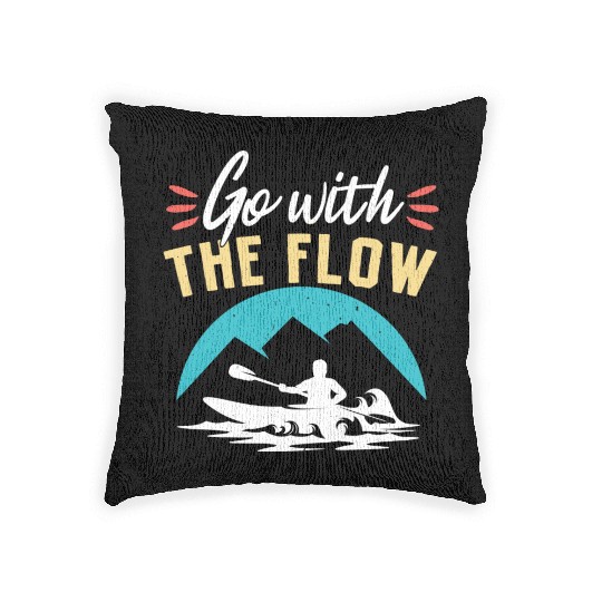 Go With The Flow Kayaking Paddle Woven Pillows