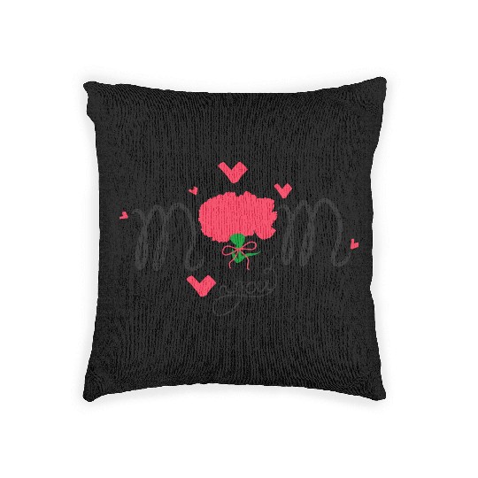 Happy Mother's Day lettering Woven Pillows