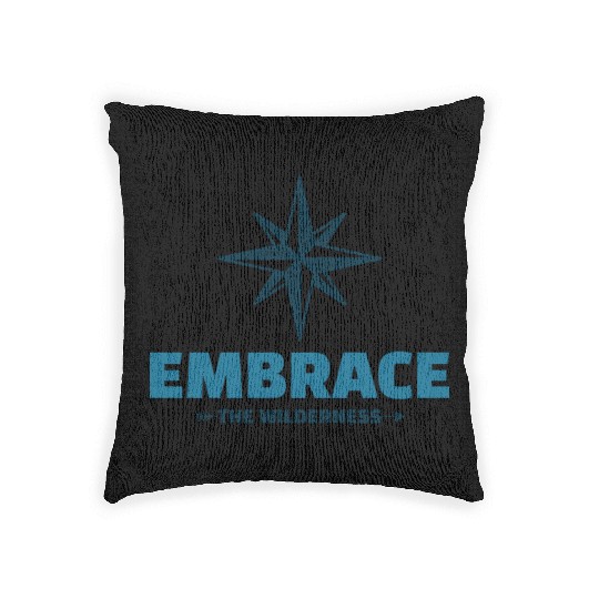 Embrace the Wilderness Camping cute Woven Pillows