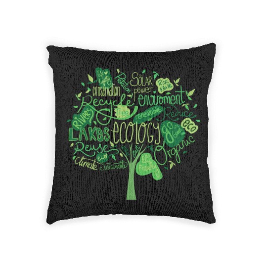 Earth Tree Pro Environment Nature Woven Pillows