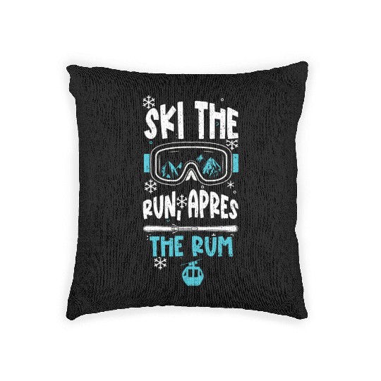 Ski the run, apres the rum Woven Pillows