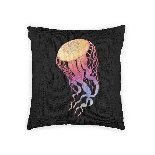 Colorful Jellyfish Woven Pillows