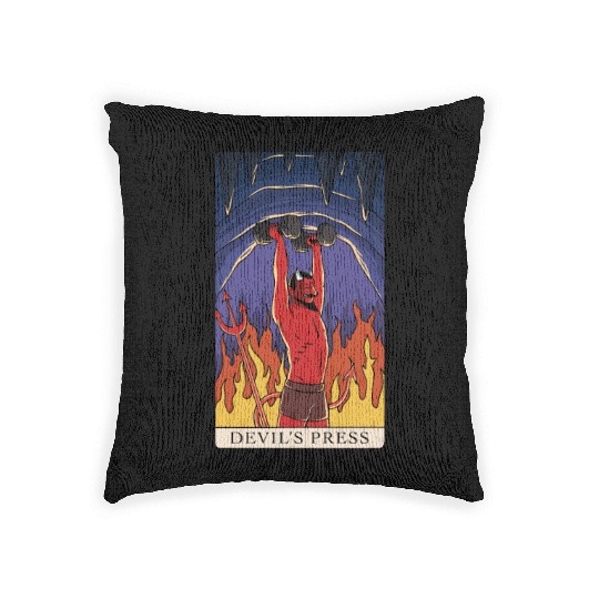 Tarot Devils Press Fitness Gym Bodybuilding Woven Pillows