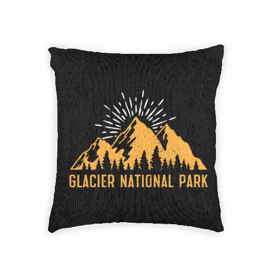 Glacier National Park Mountaineers Mountain lover Woven Pillows