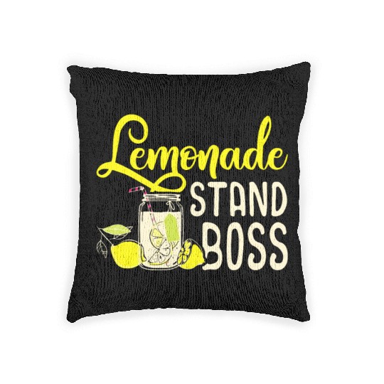 Lemonade Stand Boss Funny Lemon Juice Businesslemo Woven Pillows