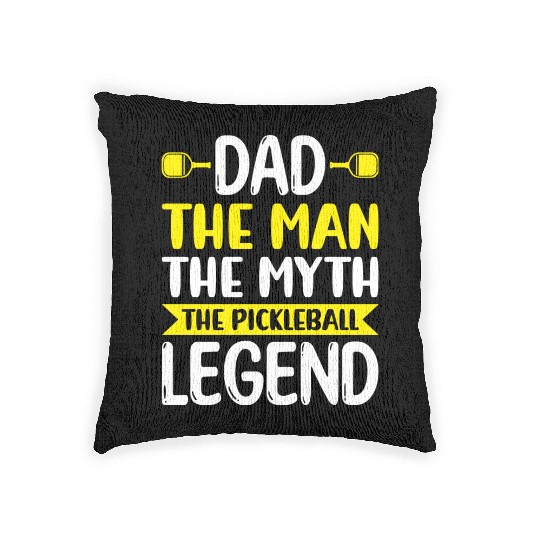Pickleball Dad Funny Woven Pillows