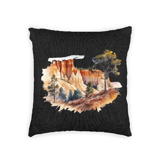 Bryce Canyon Watercolor Wonderland Woven Pillows