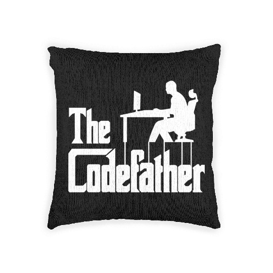 The Codefather Computer Scientist Programmer Cloud Woven Pillows