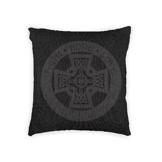 Timeless Celtic Cross With Celtic Knots Faith Woven Pillows