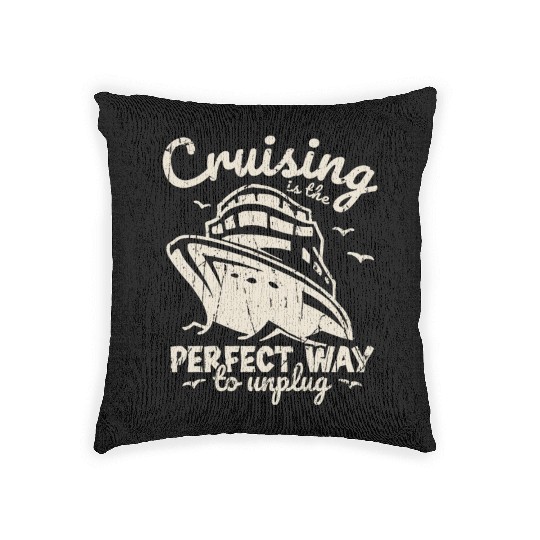 Cruising is the perfect way to unplug - Cruise Woven Pillows
