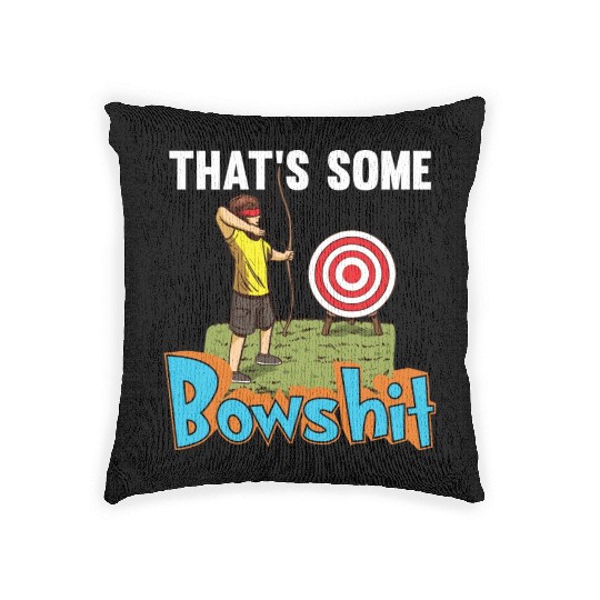 Bow Hunting Arrow and Archery Quote Design Archery Woven Pillows