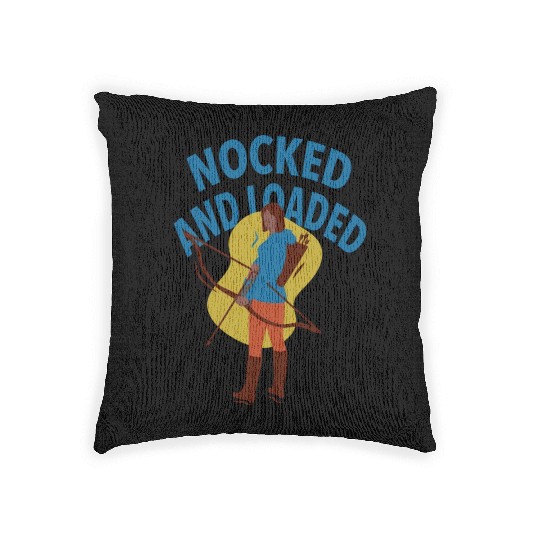 Bow Hunting Arrow and Archery Quote Design Archery Woven Pillows