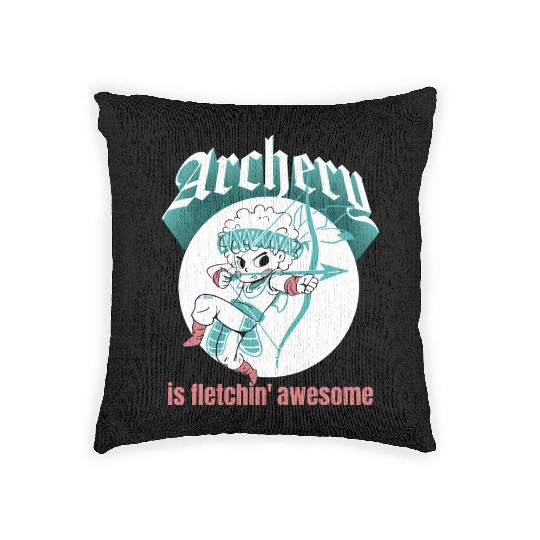 Bow Hunting Arrow and Archery Quote Design Archery Woven Pillows