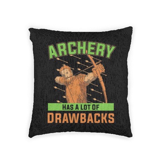 Bow Hunting Arrow and Archery Quote Design Archery Woven Pillows
