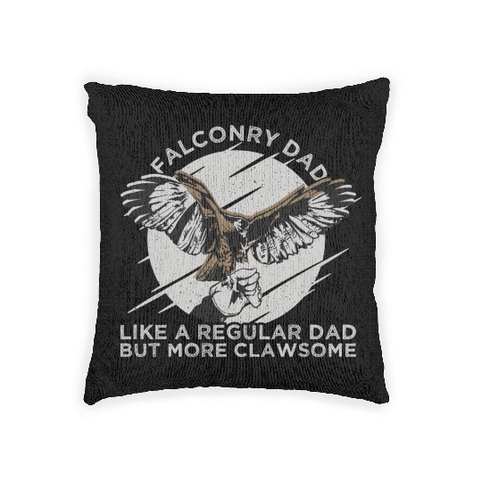 Falconry Dad Eagle Flying Woven Pillows