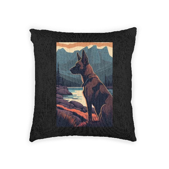 Belgian Malinois Nature Woven Pillows