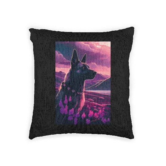Belgian Malinois Nature Woven Pillows