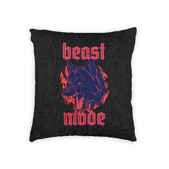 Beast Gym Motivation Woven Pillows