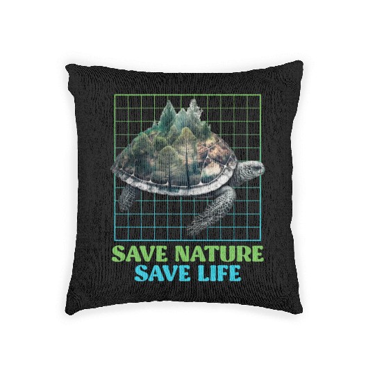 Save Nature protected species Environment Woven Pillows