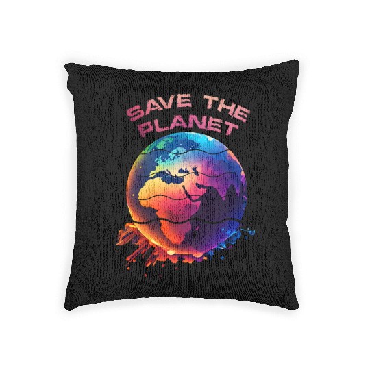 Save the Planet Nature Environment Earth Woven Pillows