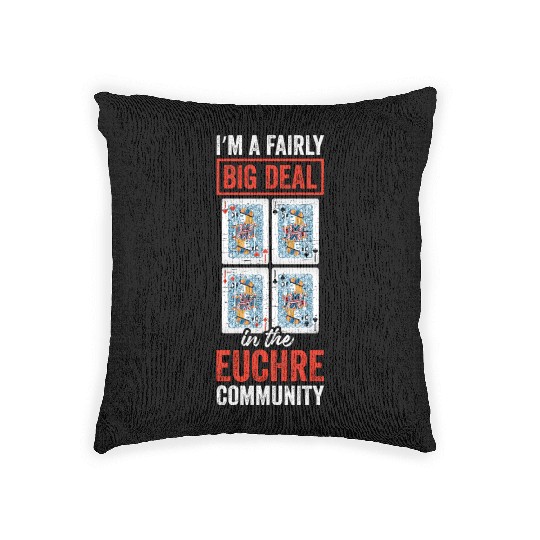 Euchre Community Card Game Player Poker Euchre Woven Pillows