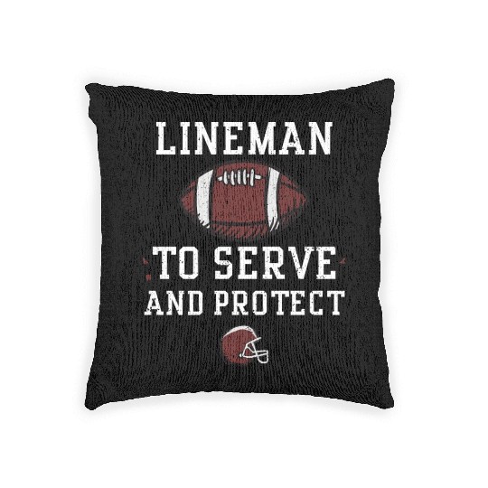 Lineman To Serve And Protect Woven Pillows