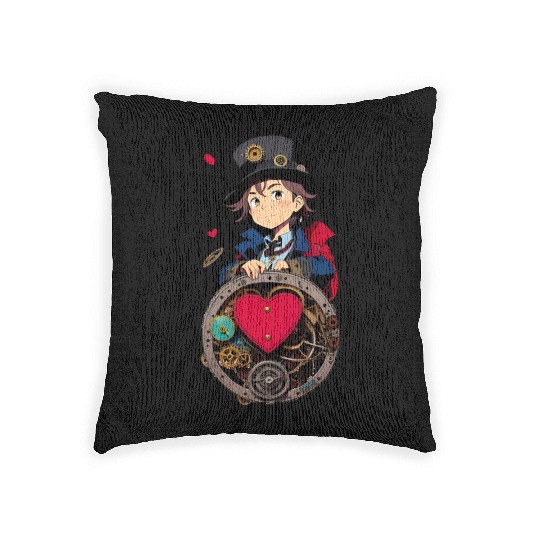 Gears and Lace: A Cute Steampunk Design Woven Pillows