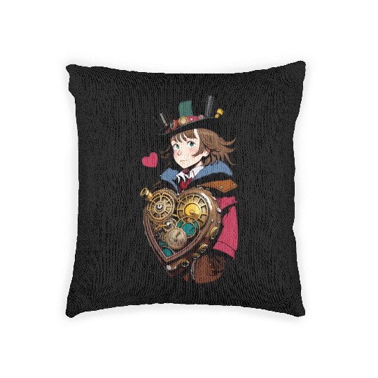 Gears and Lace: A Cute Steampunk Design Woven Pillows