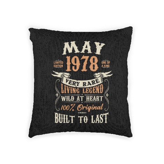 May 1978 Birthday Surprise Woven Pillows