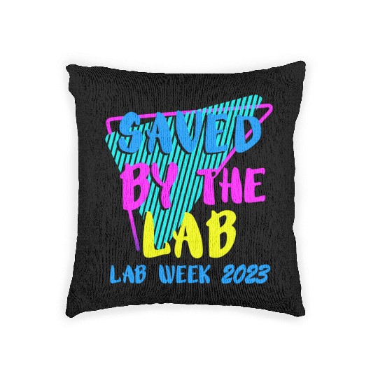 Saved By The Lab Retro Lab Week 2023 Medical Woven Pillows