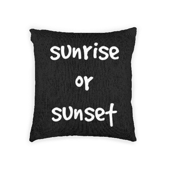 sunrise or sunset Woven Pillows