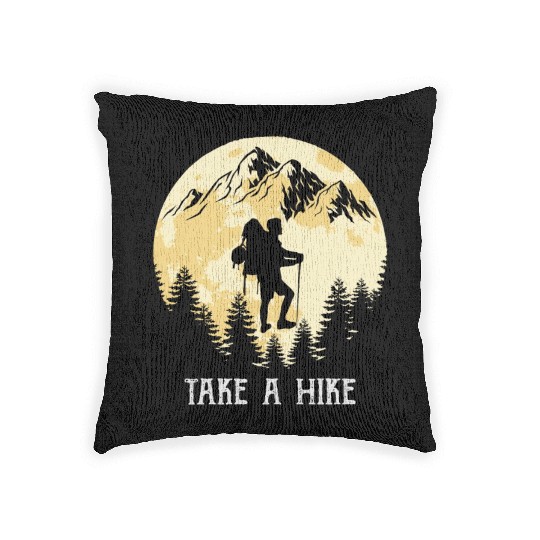 Take a Hike Wanderlust Hiking Woven Pillows