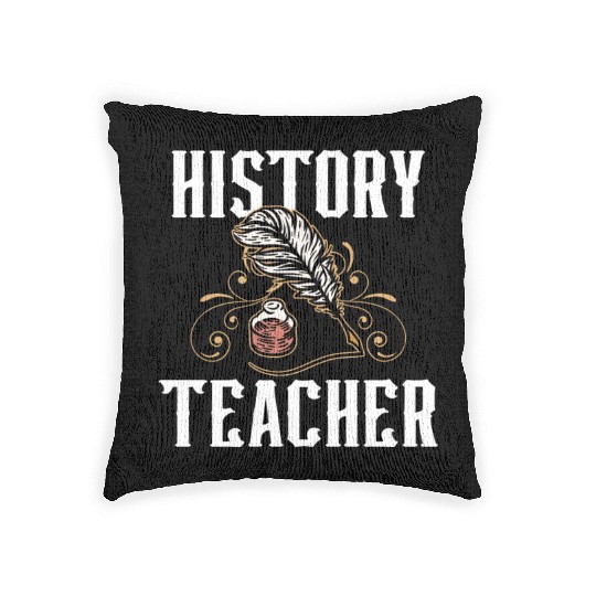 History Teacher Historic Job Historian Woven Pillows