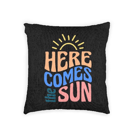 Here comes the sun Woven Pillows