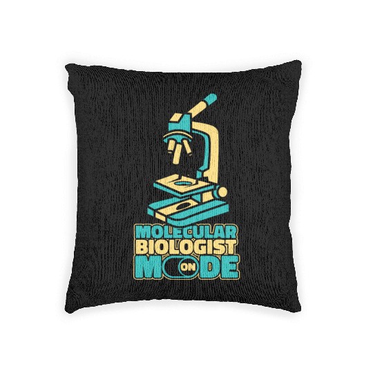 Biology Biologist Mode On Molecular Biologist Woven Pillows
